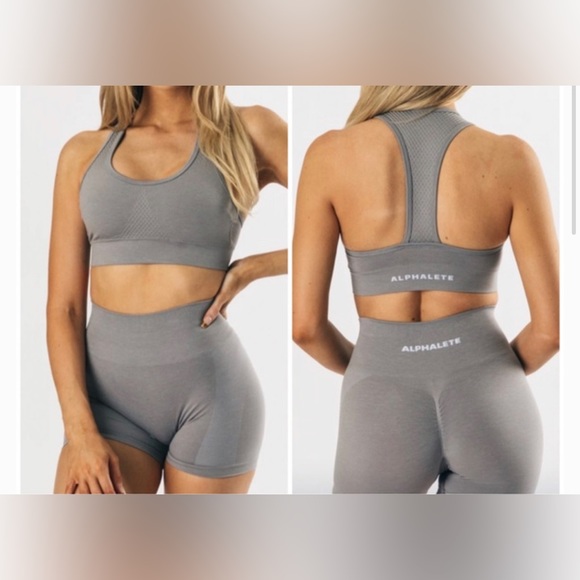 Alphalete Impact Sports Bra Grey Size XXL NWT GYM WORKOUT ATHLEISURE - Picture 2 of 7